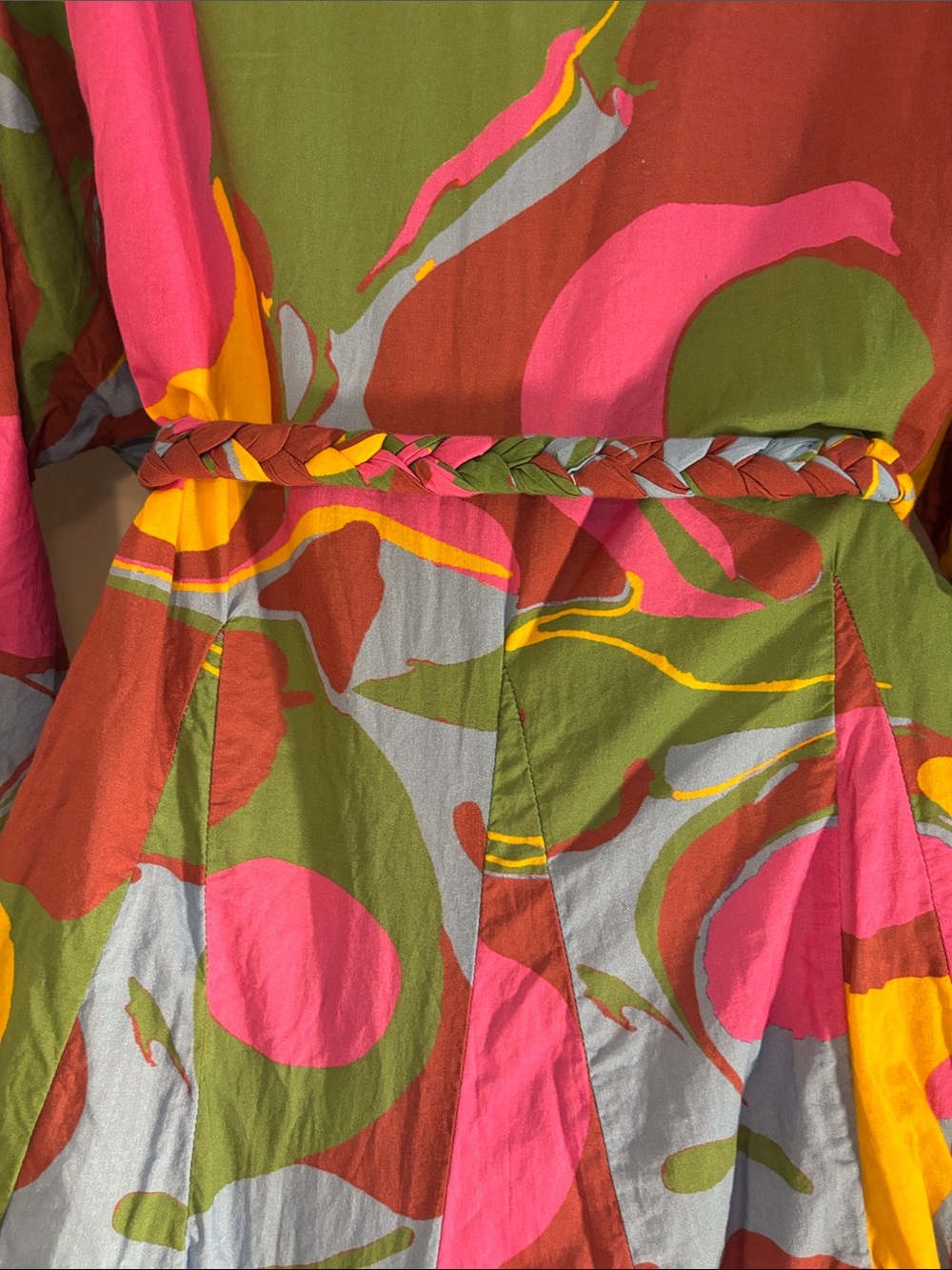 Rhode Ella Abstract Print Mini Dress with Braided Tie - Picture 7 of 11